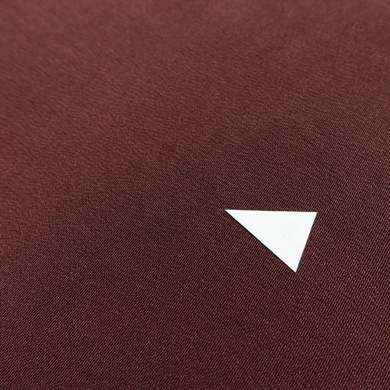 名古屋帯 全通柄 良品 正絹 幾何学柄・抽象柄 名古屋仕立て なごや帯 リサイクル帯 帯 モダン 小豆・エンジ_画像20