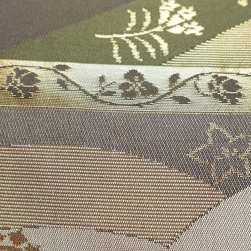 名古屋帯 太鼓柄 正絹 古典柄 名古屋仕立て なごや帯 リサイクル帯 帯 箔 多色使い_画像6