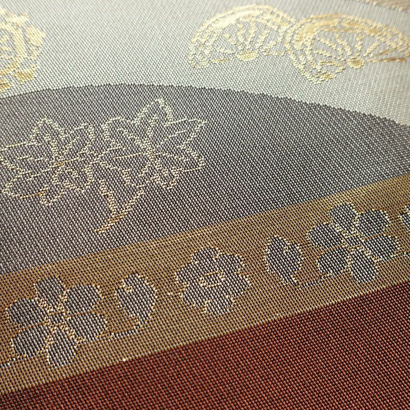 名古屋帯 太鼓柄 正絹 古典柄 名古屋仕立て なごや帯 リサイクル帯 帯 箔 多色使い_画像7