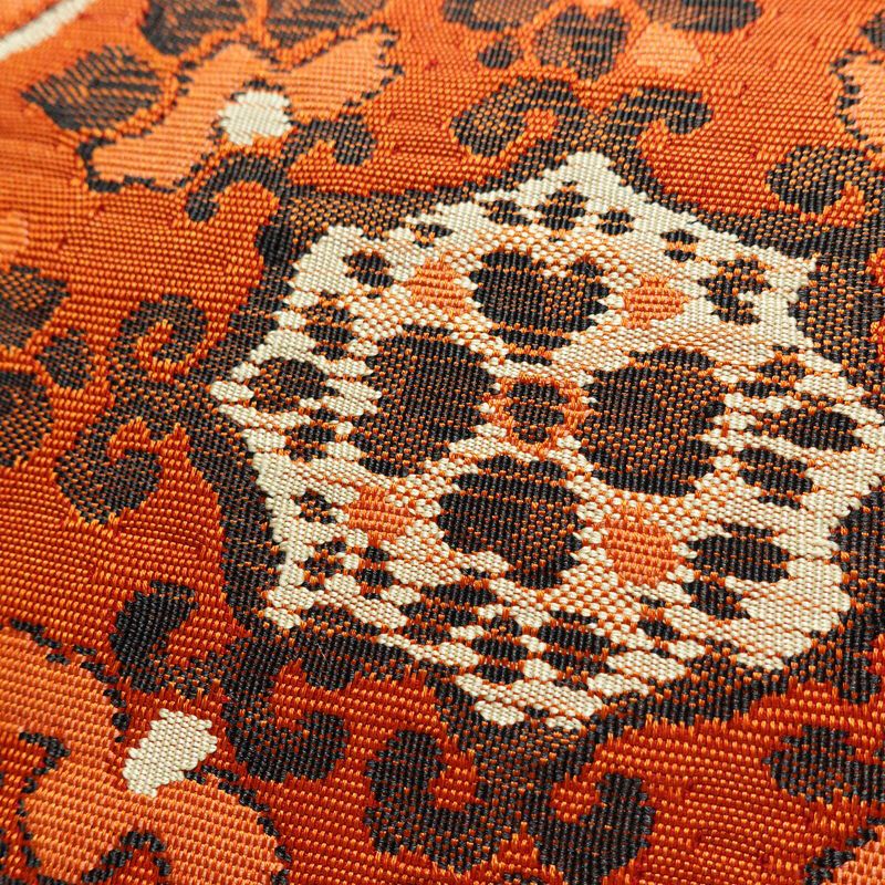 名古屋帯 太鼓柄 正絹 幾何学柄・抽象柄 松葉仕立て なごや帯 リサイクル帯 帯 白_画像3