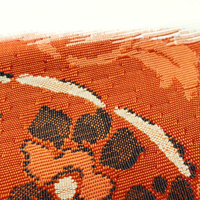 名古屋帯 太鼓柄 正絹 幾何学柄・抽象柄 松葉仕立て なごや帯 リサイクル帯 帯 白_画像5