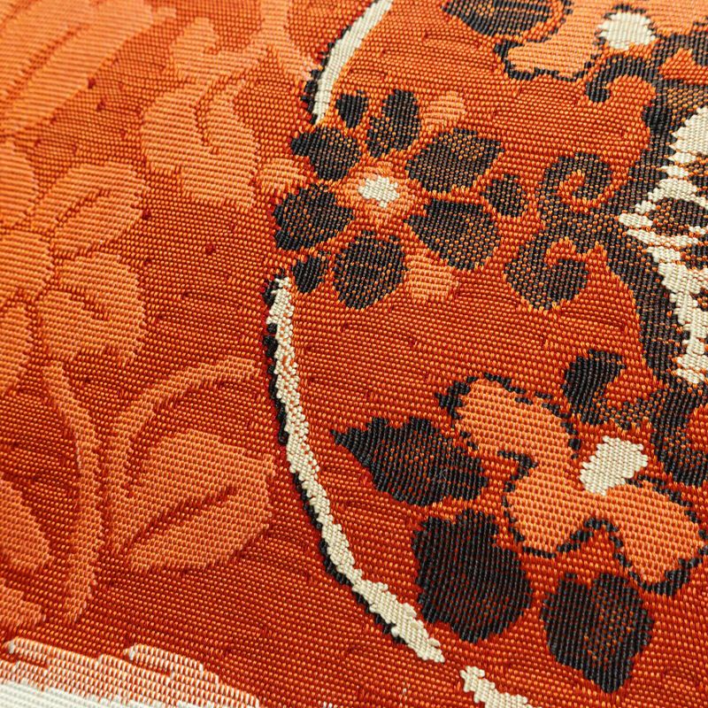 名古屋帯 太鼓柄 正絹 幾何学柄・抽象柄 松葉仕立て なごや帯 リサイクル帯 帯 白_画像7