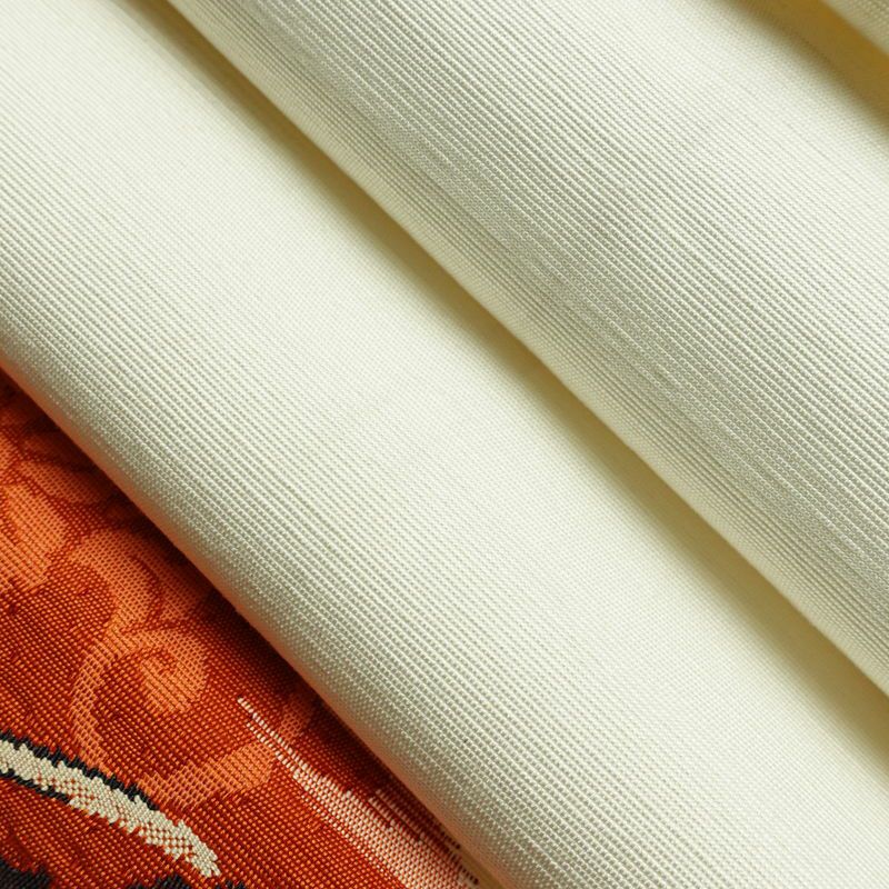 名古屋帯 太鼓柄 正絹 幾何学柄・抽象柄 松葉仕立て なごや帯 リサイクル帯 帯 白_画像20