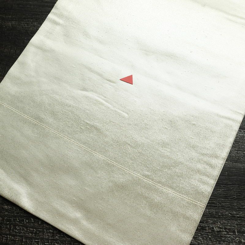 名古屋帯 太鼓柄 正絹 花柄 名古屋仕立て なごや帯 リサイクル帯 帯 箔 金彩 シンプル 金・銀_画像16