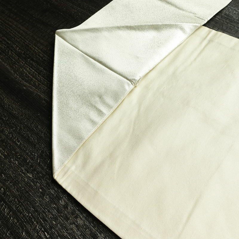 名古屋帯 太鼓柄 正絹 花柄 名古屋仕立て なごや帯 リサイクル帯 帯 箔 金彩 シンプル 金・銀_画像19