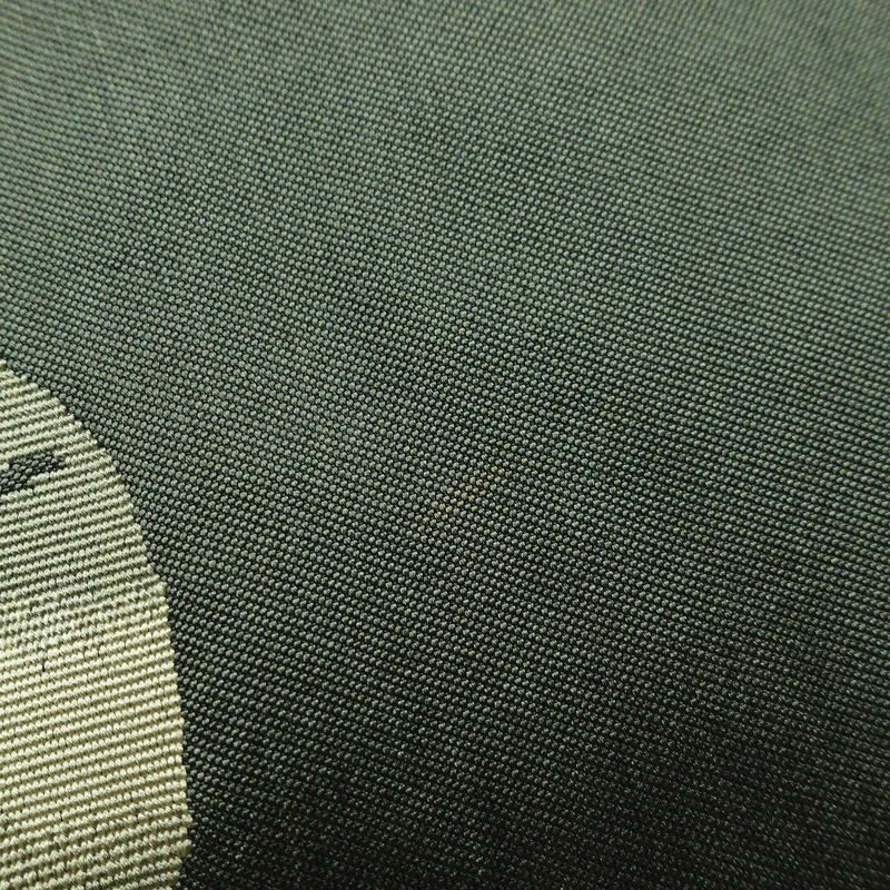 名古屋帯 太鼓柄 正絹 古典柄 名古屋仕立て なごや帯 リサイクル帯 帯 金糸 シンプル 緑・うぐいす色_画像16