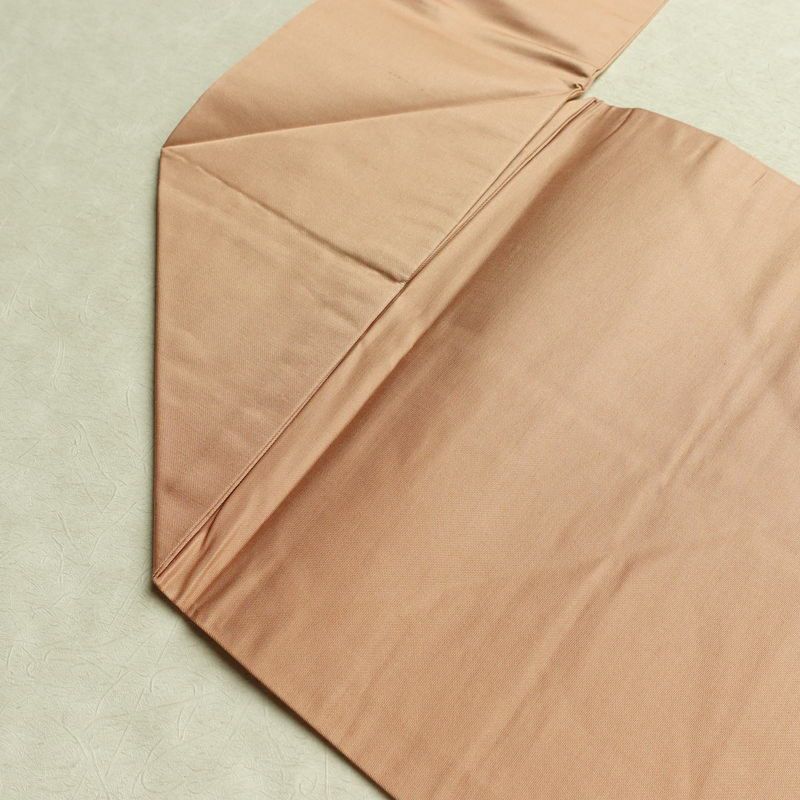 名古屋帯 太鼓柄 良品 正絹 幾何学柄・抽象柄 名古屋仕立て なごや帯 リサイクル帯 帯 ピンクベージュ ベージュ_画像18