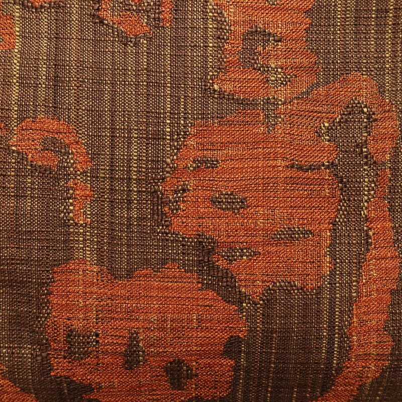 名古屋帯 六通柄 正絹 幾何学柄・抽象柄 松葉仕立て なごや帯 リサイクル帯 帯 紬地 茶_画像2