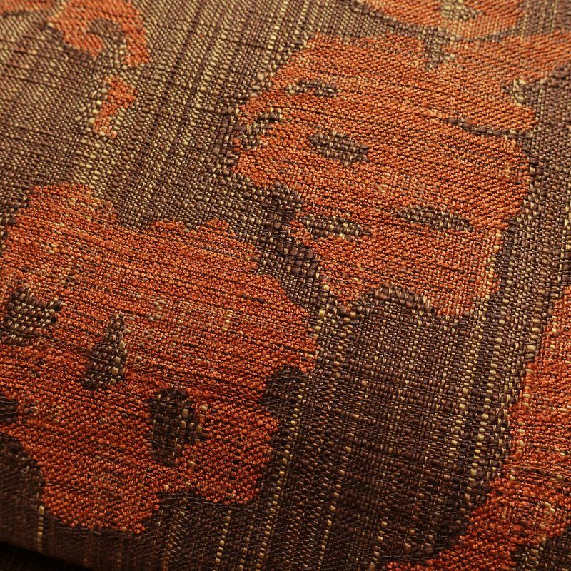 名古屋帯 六通柄 正絹 幾何学柄・抽象柄 松葉仕立て なごや帯 リサイクル帯 帯 紬地 茶_画像3