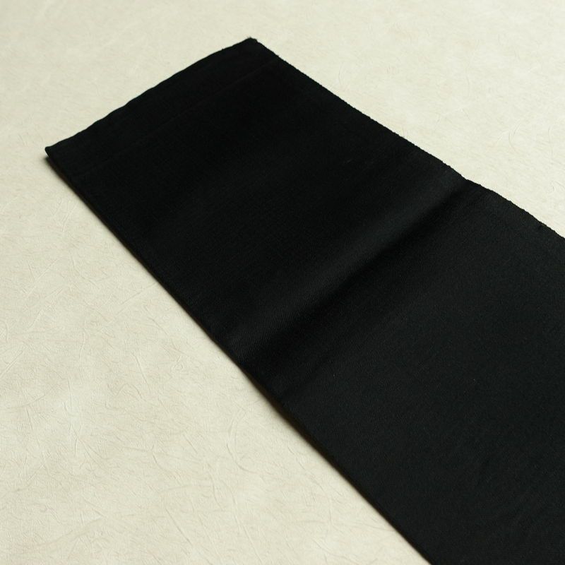 名古屋帯 六通柄 正絹 亀甲柄 名古屋仕立て なごや帯 リサイクル帯 帯 引箔 黒_画像16