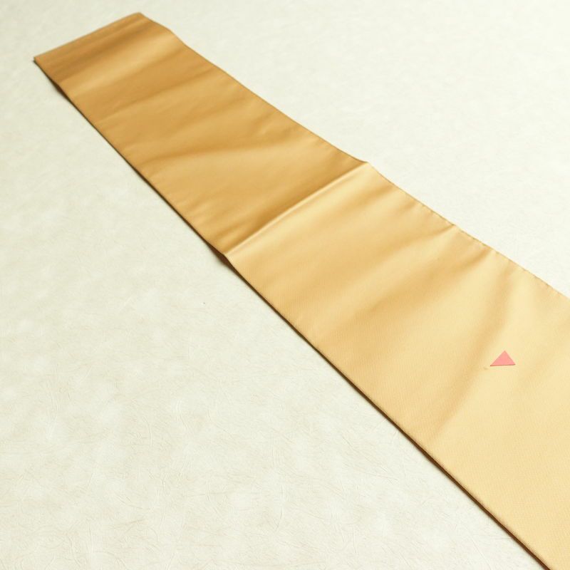 名古屋帯 太鼓柄 正絹 古典柄 名古屋仕立て シンプル 扇子 ベージュ_画像14