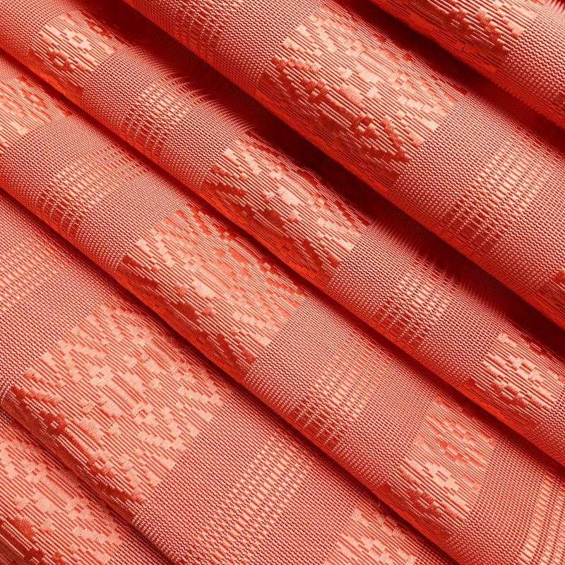 名古屋帯 全通柄 良品 夏用 正絹 縞柄・線柄 松葉仕立て なごや帯 リサイクル帯 ピンク 帯_画像18