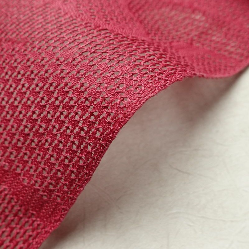 名古屋帯 全通柄 良品 夏用 正絹 流水・波柄 松葉仕立て なごや帯 リサイクル帯 帯 ピンク_画像22