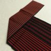 名古屋帯 全通柄 良品 正絹 縞柄・線柄 松葉仕立て なごや帯 リサイクル帯 帯 黒_画像16