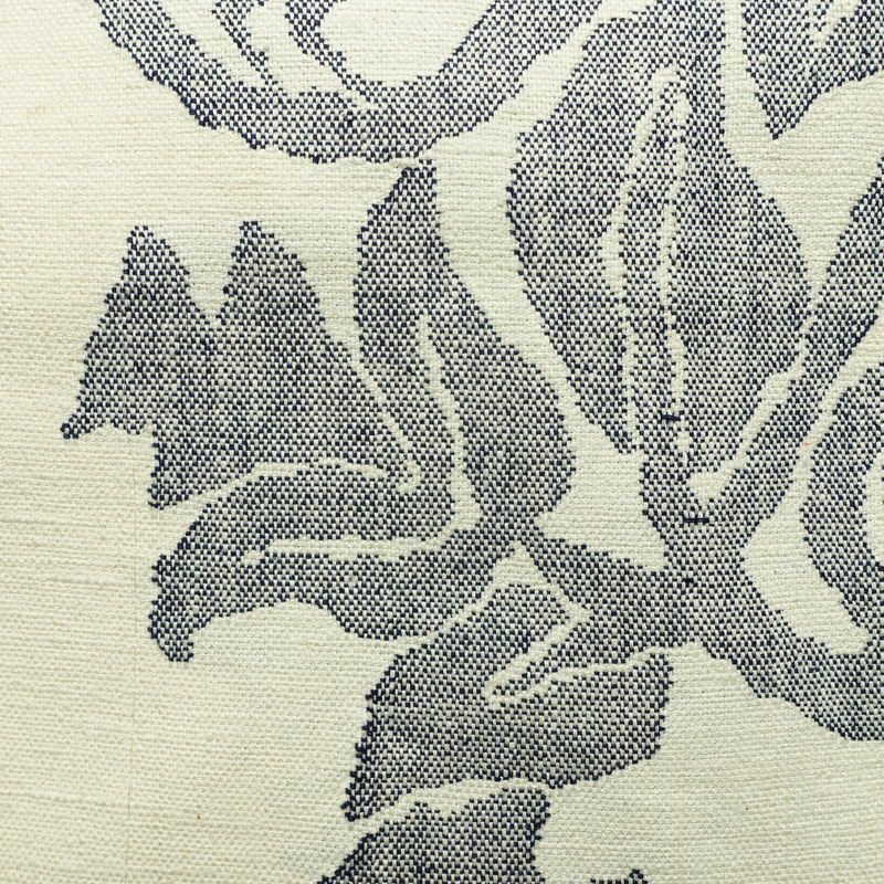 名古屋帯 六通柄 正絹 木の葉・植物柄 名古屋仕立て なごや帯 リサイクル帯 帯 モダン 紬地 白_画像2