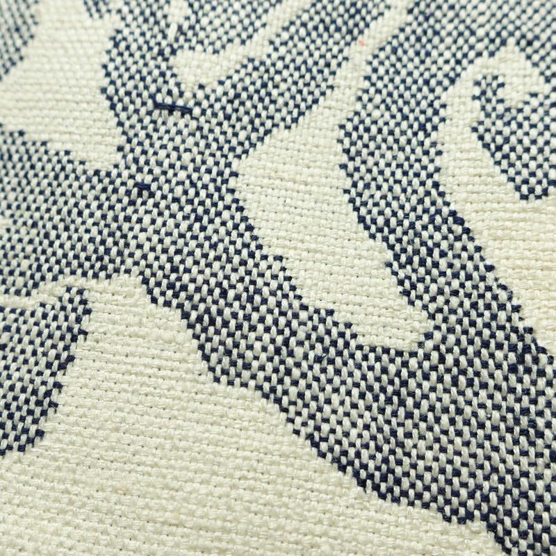 名古屋帯 六通柄 正絹 木の葉・植物柄 名古屋仕立て なごや帯 リサイクル帯 帯 モダン 紬地 白_画像3