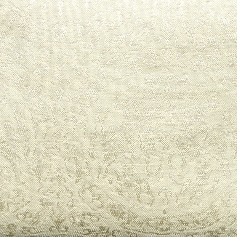 名古屋帯 全通柄 良品 正絹 幾何学柄・抽象柄 松葉仕立て なごや帯 リサイクル帯 帯 白_画像2