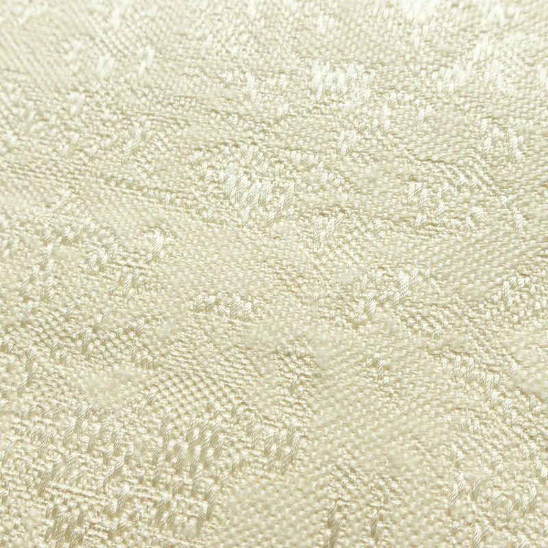 名古屋帯 全通柄 良品 正絹 幾何学柄・抽象柄 松葉仕立て なごや帯 リサイクル帯 帯 白_画像4