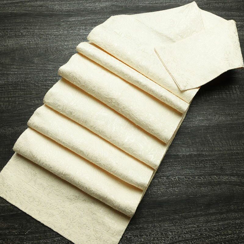 名古屋帯 全通柄 良品 正絹 幾何学柄・抽象柄 松葉仕立て なごや帯 リサイクル帯 帯 白_画像19