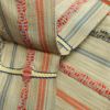 名古屋帯 六通柄 正絹 縞柄・線柄 名古屋仕立て なごや帯 リサイクル帯 帯 ベージュ_画像20