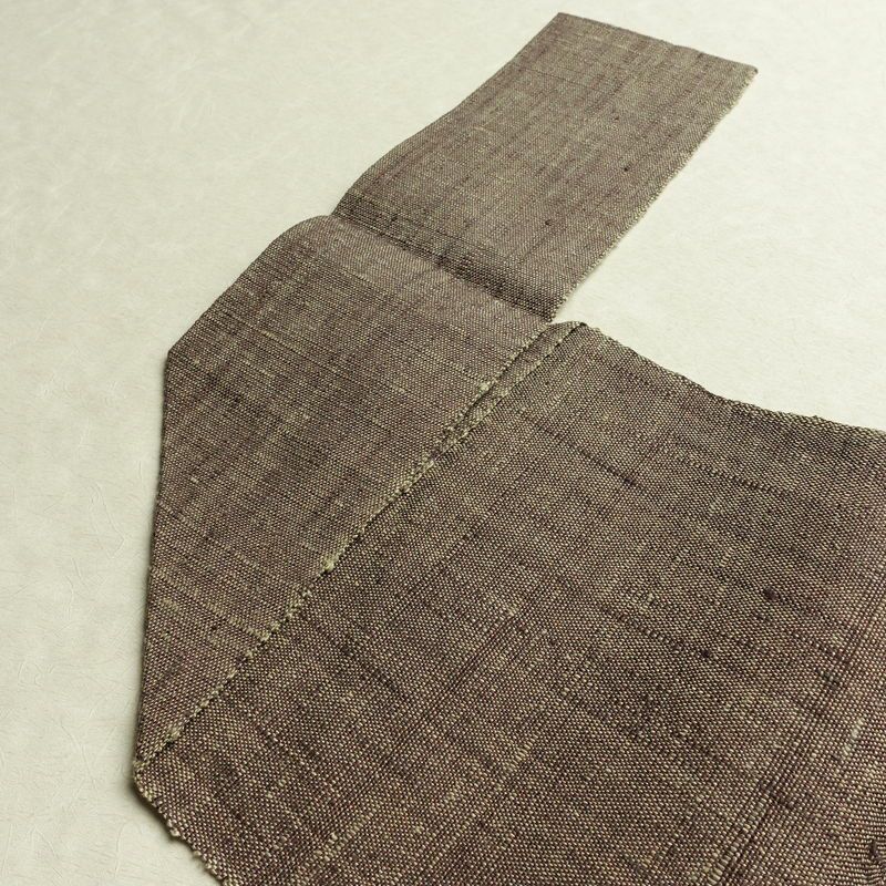 名古屋帯 太鼓柄 美品 正絹 幾何学柄・抽象柄 松葉仕立て なごや帯 リサイクル帯 帯 金糸 モダン 茶_画像17