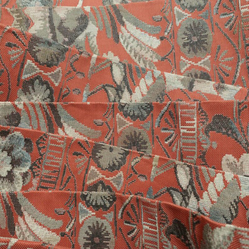 名古屋帯 全通柄 正絹 花柄 名古屋仕立て なごや帯 リサイクル帯 帯 モダン ピンク_画像18