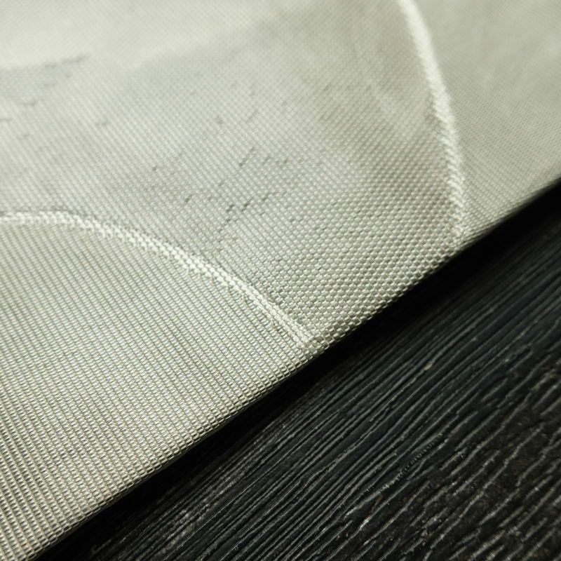 名古屋帯 六通柄 正絹 古典柄 名古屋仕立て なごや帯 リサイクル帯 帯 グレー_画像10