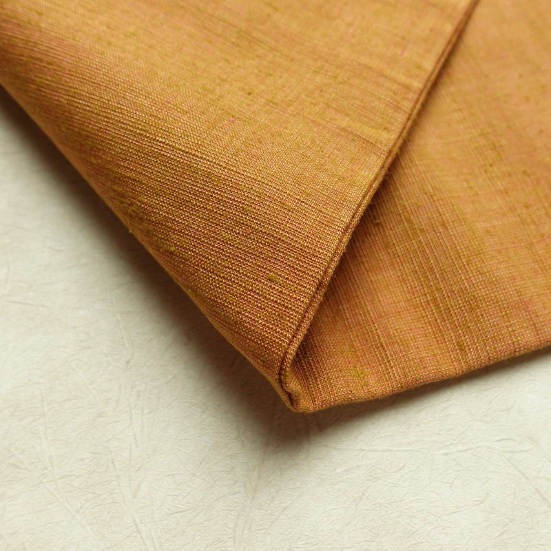 名古屋帯 全通柄 良品 正絹 無地 名古屋仕立て なごや帯 リサイクル帯 帯 シンプル 茶_画像9