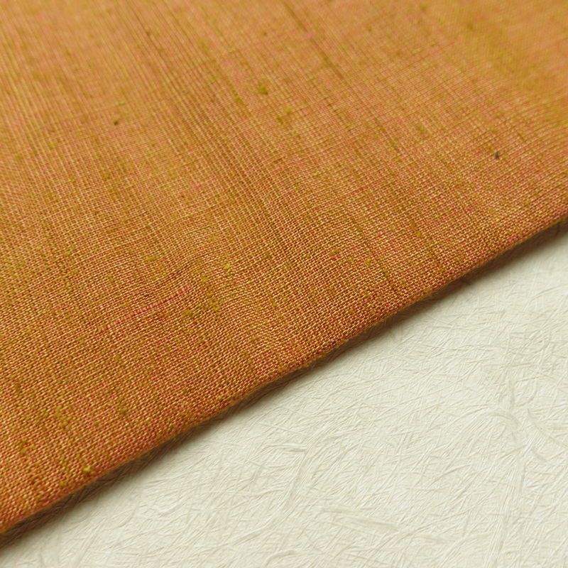 名古屋帯 全通柄 良品 正絹 無地 名古屋仕立て なごや帯 リサイクル帯 帯 シンプル 茶_画像11