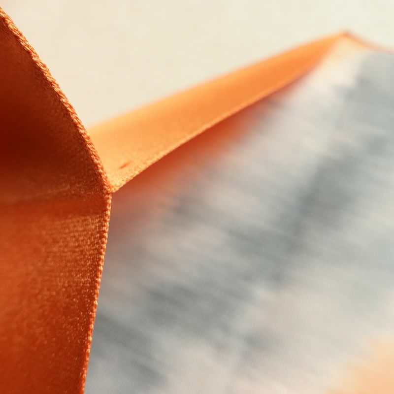 名古屋帯 六通柄 良品 正絹 花柄 松葉仕立て なごや帯 リサイクル帯 帯 橙_画像17