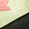 名古屋帯 太鼓柄 正絹 花柄 名古屋仕立て なごや帯 リサイクル帯 帯 箔 緑・うぐいす色_画像12