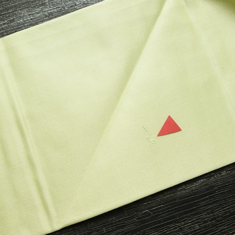 名古屋帯 太鼓柄 正絹 花柄 名古屋仕立て なごや帯 リサイクル帯 帯 箔 緑・うぐいす色_画像15