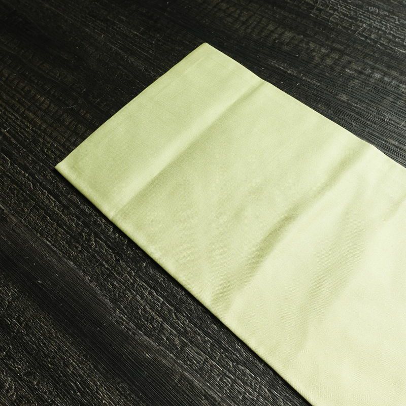 名古屋帯 太鼓柄 正絹 花柄 名古屋仕立て なごや帯 リサイクル帯 帯 箔 緑・うぐいす色_画像18