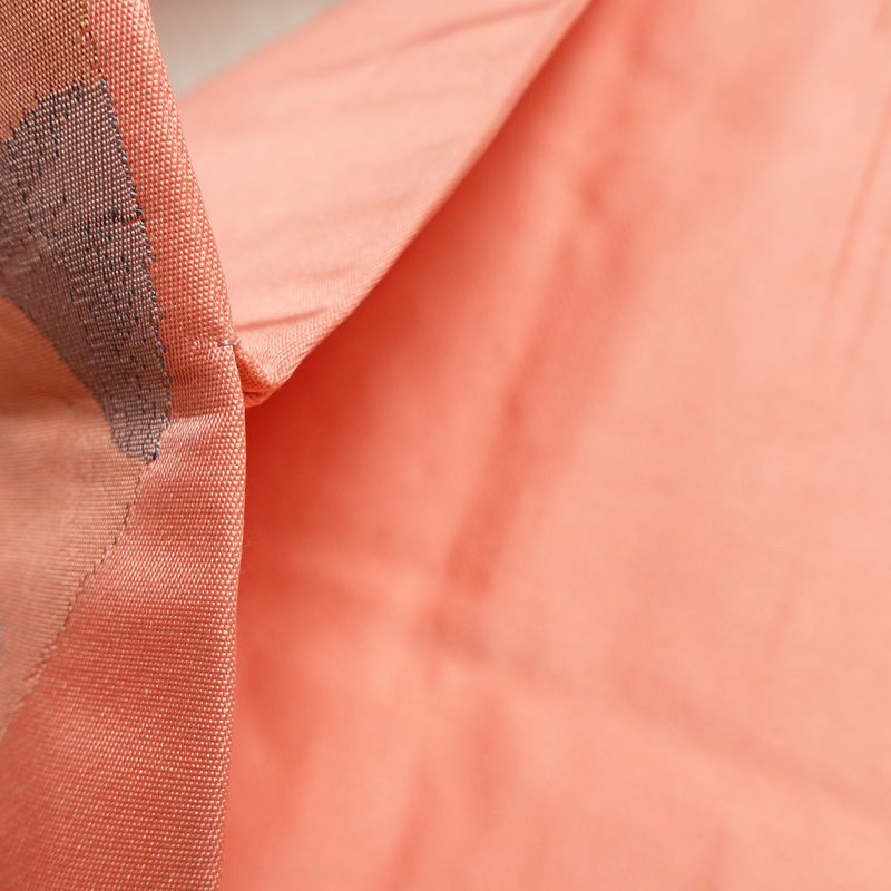 名古屋帯 六通柄 良品 正絹 花柄 名古屋仕立て なごや帯 リサイクル帯 帯 引箔 ピンク_画像20