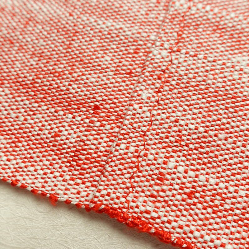 名古屋帯 太鼓柄 良品 正絹 花柄 松葉仕立て なごや帯 リサイクル帯 帯 紬地 赤・朱_画像18