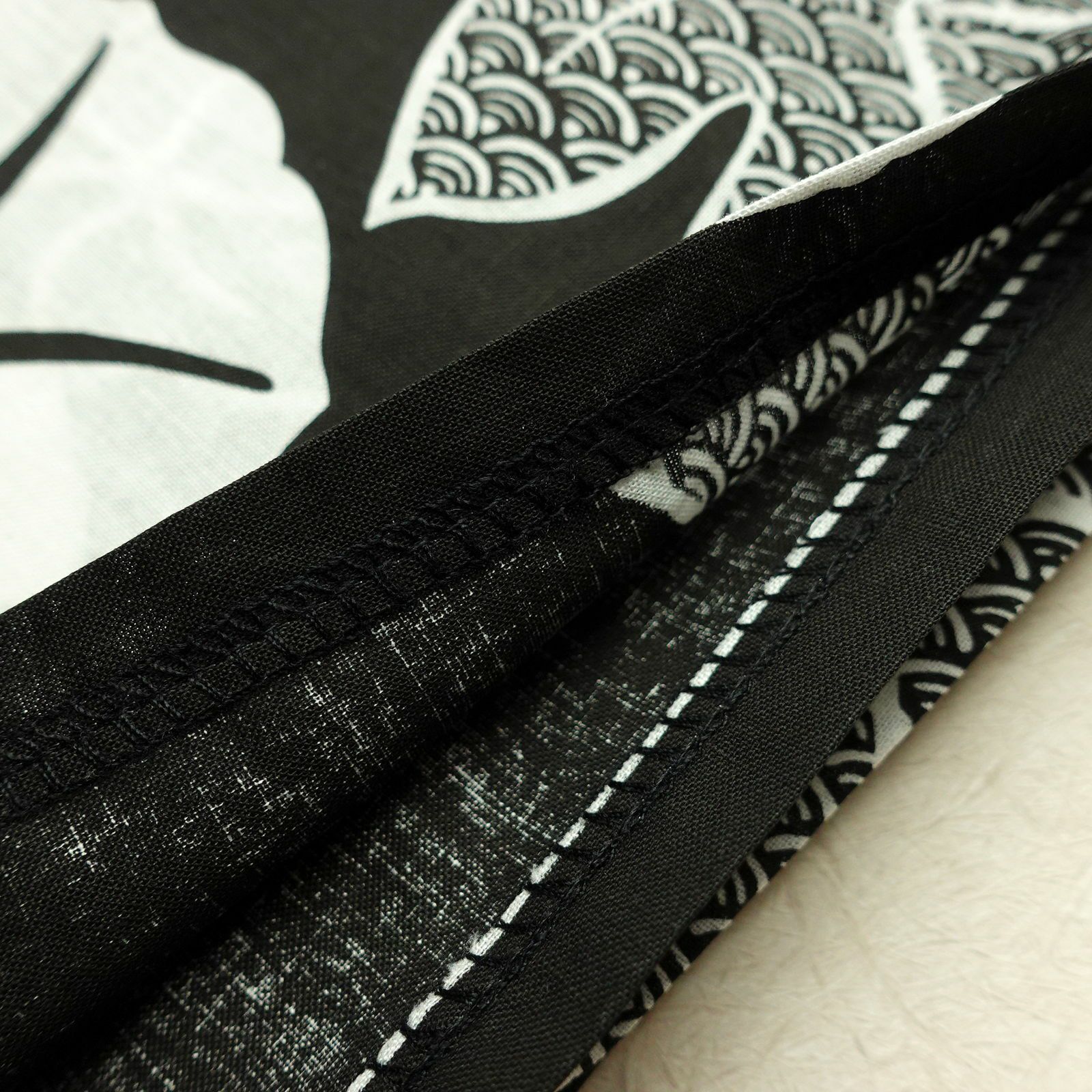 新品 浴衣 帯 2点セット 女性用 綿 平織 古典柄 浴衣 半幅帯 未使用品 朝顔 黒_画像8