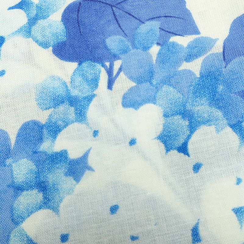 新品 浴衣 女性用 綿 平織 古典柄 花柄 あじさい ゆかた 未使用品 白 上品 シック モダン 紫陽花