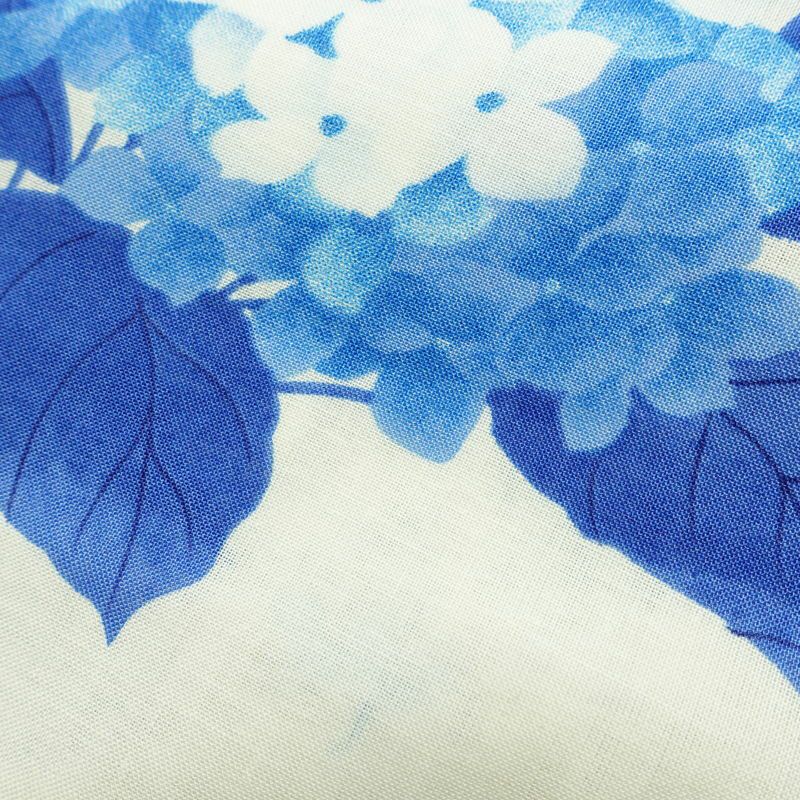 新品 浴衣 女性用 綿 平織 古典柄 花柄 あじさい ゆかた 未使用品 白 上品 シック モダン 紫陽花