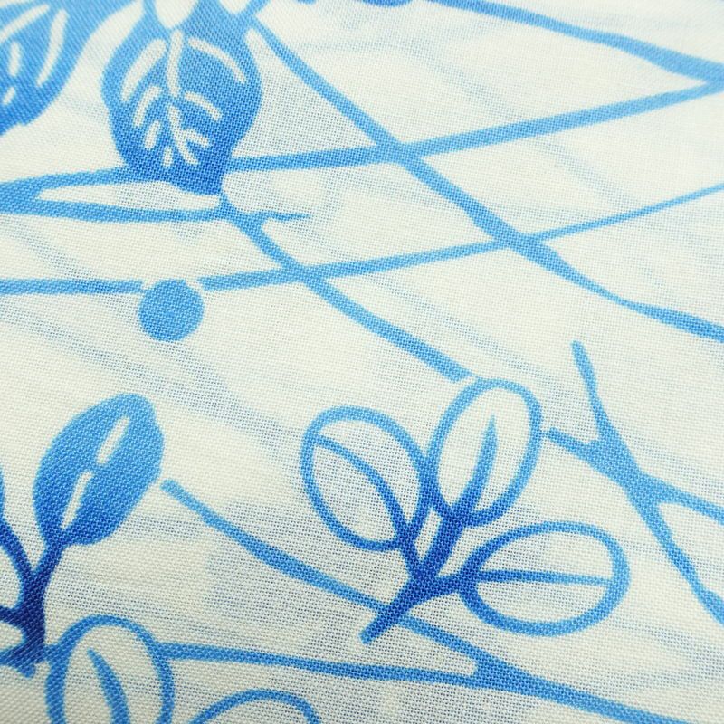 新品 浴衣 帯 2点セット 女性用 綿 平織 古典柄 浴衣 半幅帯 未使用品 白 上品 つゆ芝 菊 モダン