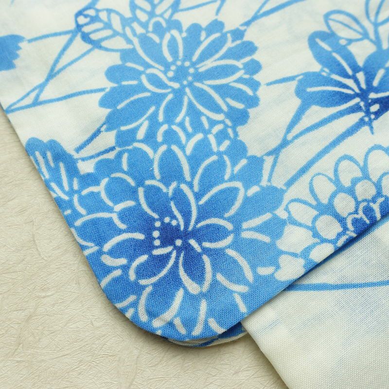 新品 浴衣 帯 2点セット 女性用 綿 平織 古典柄 浴衣 半幅帯 未使用品 白 上品 つゆ芝 菊 モダン