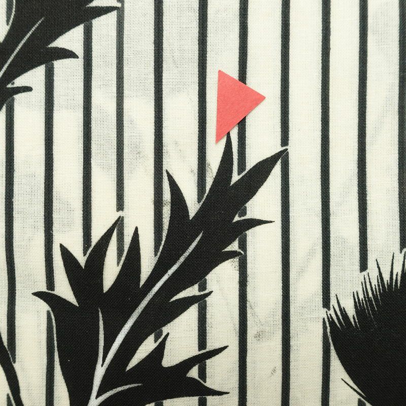 [訳あり]新品 浴衣 帯 2点セット 女性用 綿 平織 古典柄 浴衣 半幅帯 未使用品 アザミ 黒 生成り_画像14