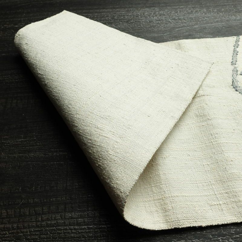 名古屋帯 渡文 西陣織 手織 太鼓柄 証紙あり 正絹 木の葉・植物柄 名古屋仕立て なごや帯 リサイクル帯 帯 白_画像10