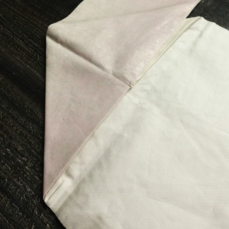 名古屋帯 太鼓柄 正絹 古典柄 名古屋仕立て なごや帯 リサイクル帯 帯 箔 扇面 紫・藤色_画像19