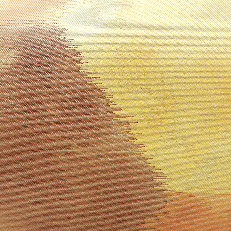 名古屋帯 太鼓柄 正絹 亀甲柄 通し仕立て なごや帯 リサイクル帯 帯 クリーム_画像4