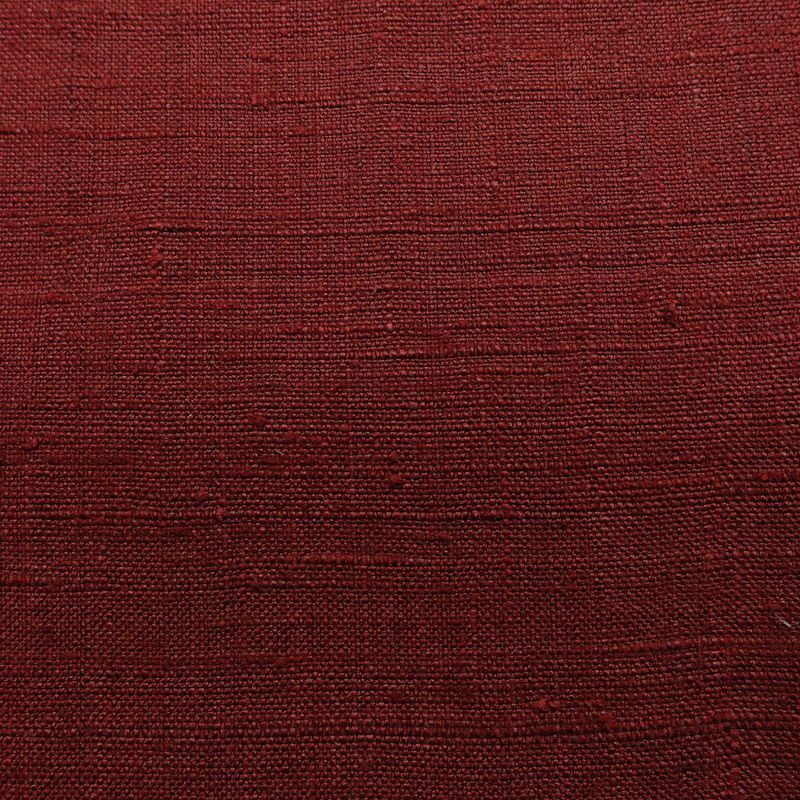 名古屋帯 全通柄 良品 正絹 無地 通し仕立て なごや帯 リサイクル帯 帯 紬地 小豆・エンジ_画像2