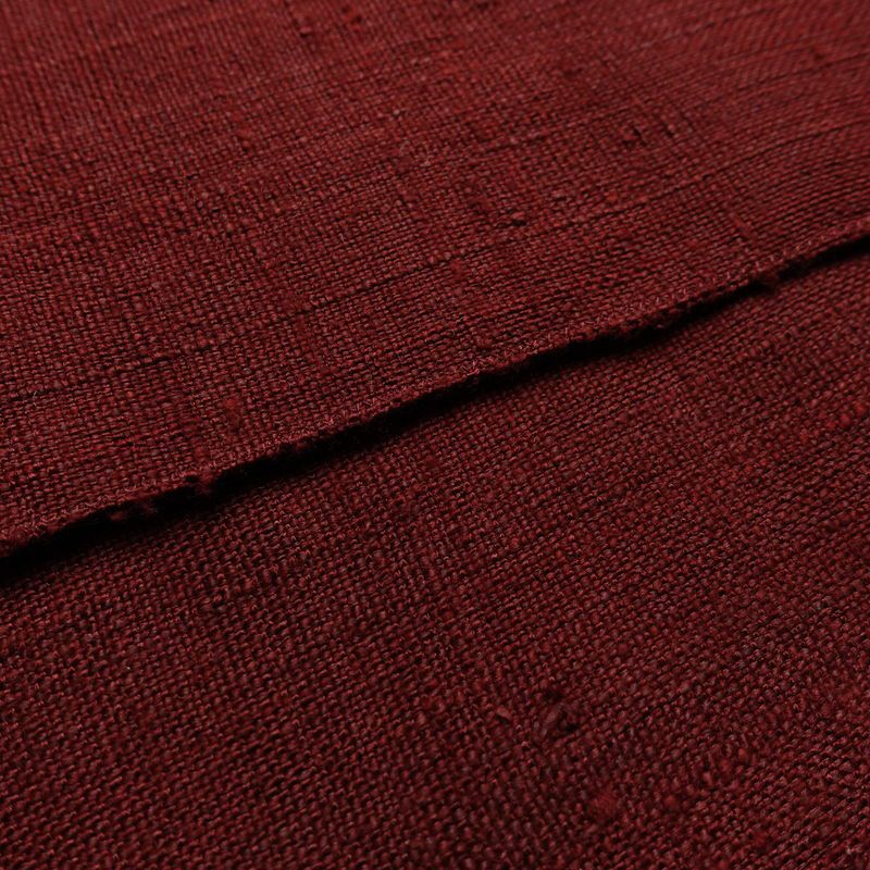 名古屋帯 全通柄 良品 正絹 無地 通し仕立て なごや帯 リサイクル帯 帯 紬地 小豆・エンジ_画像12