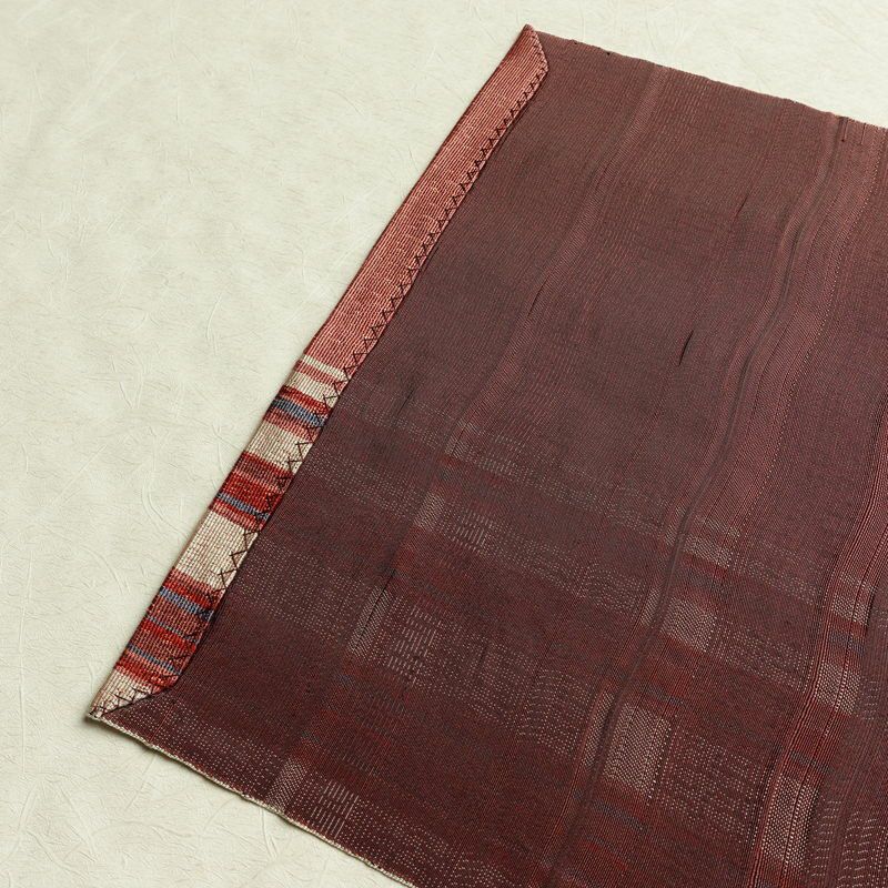 名古屋帯 六通柄 良品 正絹 縞柄・線柄 通し仕立て なごや帯 リサイクル帯 帯 カジュアル ピンク_画像11