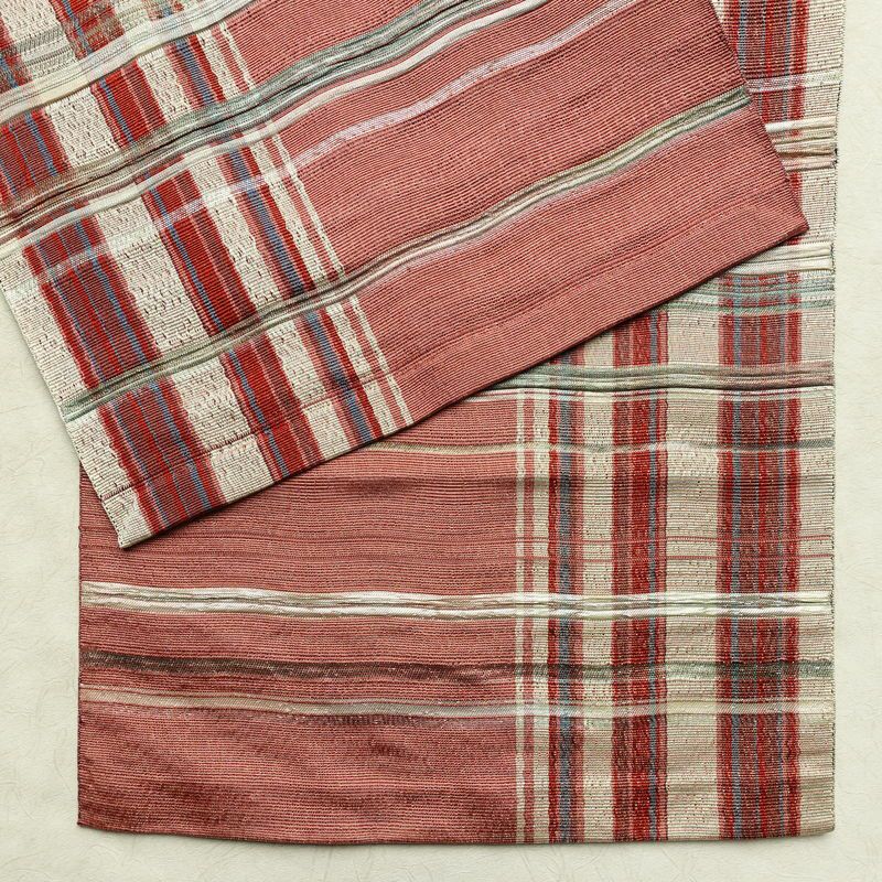 名古屋帯 六通柄 良品 正絹 縞柄・線柄 通し仕立て なごや帯 リサイクル帯 帯 カジュアル ピンク_画像14