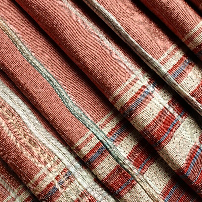 名古屋帯 六通柄 良品 正絹 縞柄・線柄 通し仕立て なごや帯 リサイクル帯 帯 カジュアル ピンク_画像19