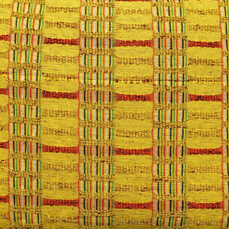 名古屋帯 全通柄 良品 正絹 縞柄・線柄 通し仕立て なごや帯 リサイクル帯 帯 カジュアル 黄・黄土色_画像2